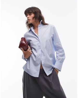 Mango Camicia Vestibilità Classica Con Motivo Gessato - Bianco