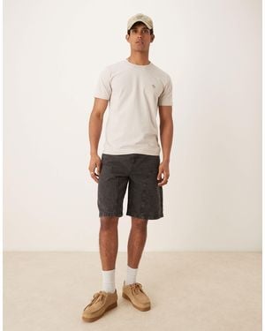 Abercrombie & Fitch – slim fit t-shirt - Natur
