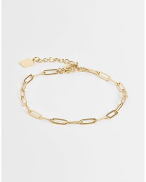ASOS Wasserfestes charm-armband aus edelstahl im papierketten-design - Weiß