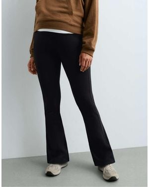 Oysho Warm Maternity Flare Trousers With Zips - Black