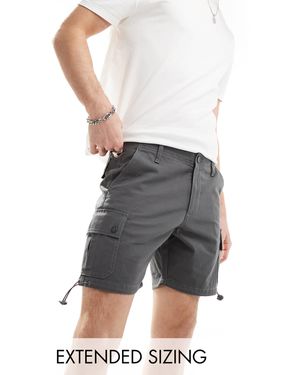 ASOS – schmal geschnittene cargo-shorts - Grau