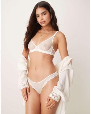 Free People Mid Week Lingerie Thong - Natural