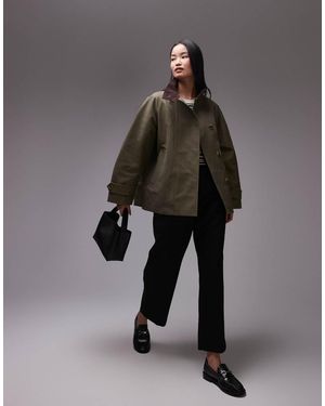 ARKET Gabardina Verde De Algodón Encerado De - Gris