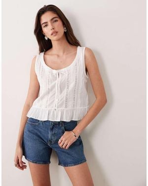 Abercrombie & Fitch High Rise A Line Dad Fit Denim Short - Blue