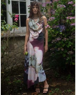 Muse Assembly Cowl Neck Maxi Dress - Multicolor