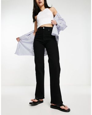 Dr. Denim Vaqueros Negros De Pernera Recta Moxy De - Blanco