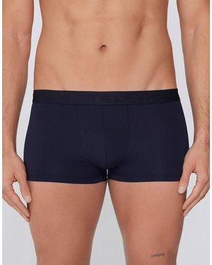 Tezenis Elastic Microfibre Boxers With Logo - Blue