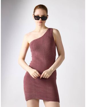 Glamorous Textured-Knit Midi-Dress