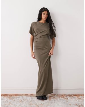 Weekday – jersey-maxikleid - Grau