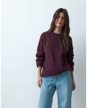 ASOS Lockerer flauschiger pullover - Blau