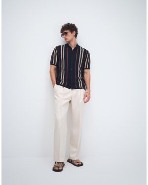 ASOS Smart Pleated Wide Leg Trousers - Natural