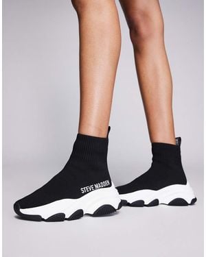 Steve Madden Prodigy Sock Trainers - White
