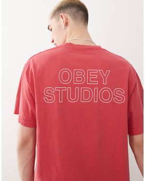 Obey – t-shirt - Rot