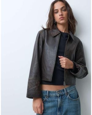 JJXX Leather Jacket - Grey