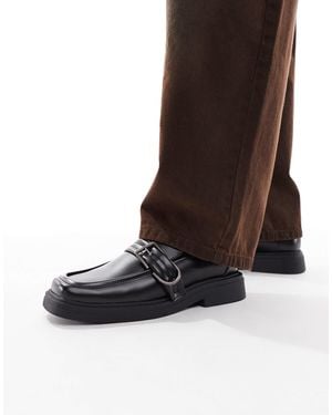 ASOS Square Toe Loafers - Brown