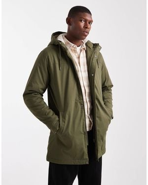 Only & Sons Parka With Borg Lined Hood - Green