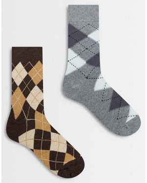 ONLY 2er-pack argyle-socken - Mehrfarbig