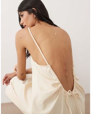 ASOS Low Scoop Back Maxi Cami Dress - Natural