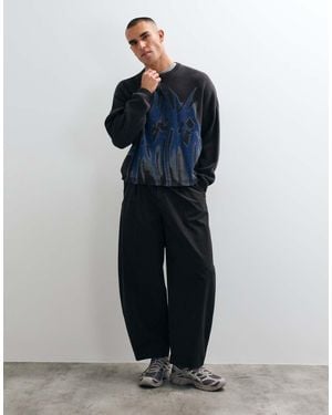 Weekday Oversized Jumper With Spike Graphic - Blue