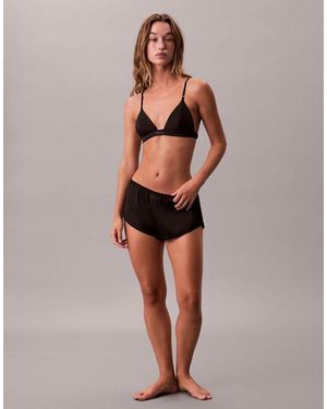 Calvin Klein Sexy Satin Shorts - Black
