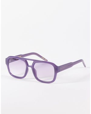 A.Kjærbede Kaya Oversized Aviator Sunglasses - Purple