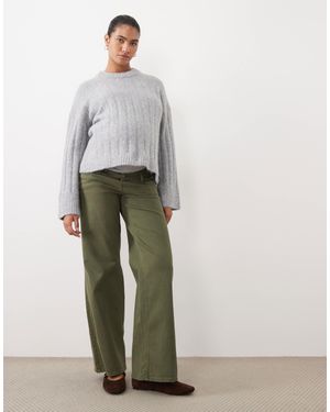 Mama.licious Mamalicious umstands-jeans mit weitem bein über dem bauch - Grau