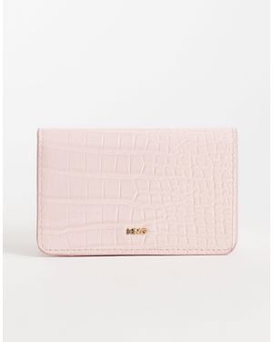 Mango Croc Effect Wallet - Pink