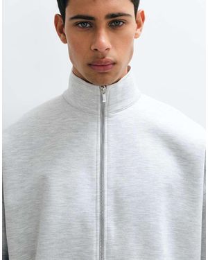 ASOS Collo A Imbuto Oversize Estremo Con Chiusura Con Zip - Bianco