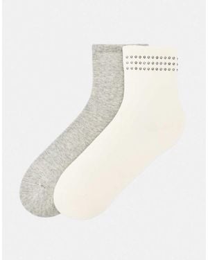 Pull&Bear Sokken Met Studs - Wit