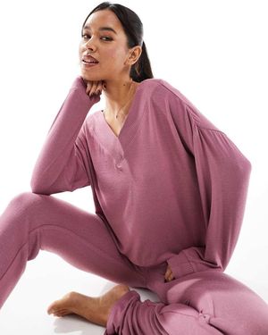 Cotton On Lounge Super Soft V Neck Sweatshirt - Purple