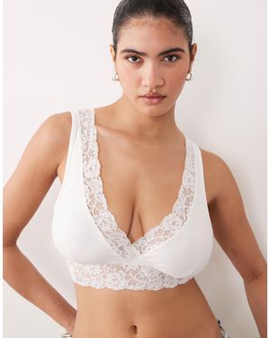 Mama.licious Mamalicious Maternity Soft Lace Nursing Bralette - White