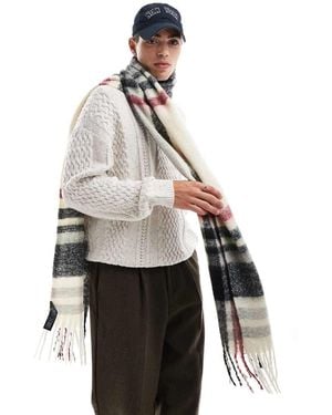 ASOS Checked Blanket Scarf - White