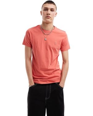 AllSaints Tonic Short Sleeve Crew Neck T-Shirt - Red