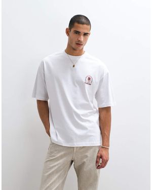 ASOS Oversized T-Shirt With Palm Graphic - White