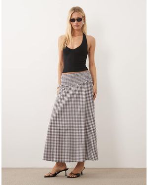 Nobody's Child Ronda Shirred Waist Maxi Skirt - Grey