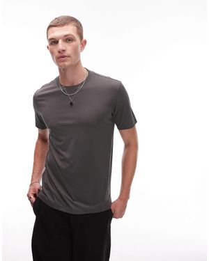 Mango – atmungsaktives sport-t-shirt aus funktionsmaterial - Grau