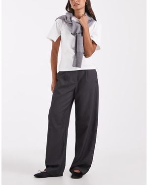 ASOS Tailored Arch Barrel Trousers - White