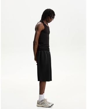 Bershka – oversize-bermudashorts - Weiß