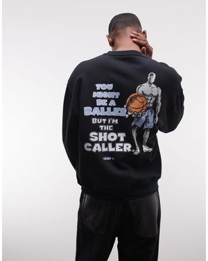 AND1 Respect the game - sweat avec motif au dos - Bleu