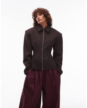 ASOS Tailored Sculpted Cinch Waist Zip Through Jacket