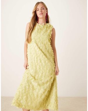 Ghospell 3d Midi Dress - Yellow