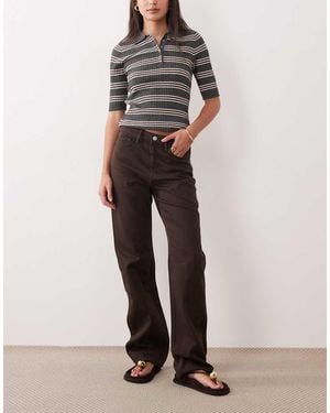 Mango Matilda 100% Cotton Straight Jean - Brown
