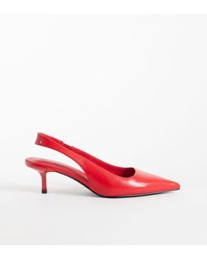 Asos Design Wide Fit Signature Kitten Heeled Shoes - Pink