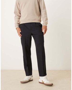 Mango Wool Mix Tailored Trouser - Natural