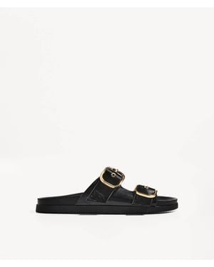 Bershka – slider-sandalen - Weiß