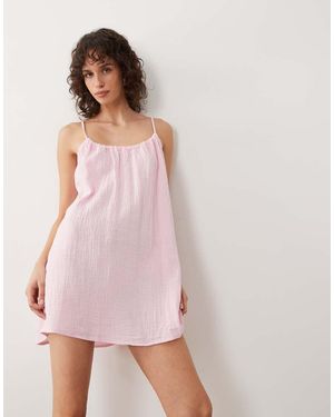 Jdy Cheesecloth Sleeveless Mini Dress - Pink
