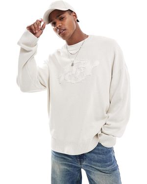 Weekday Jose Graphic Sweater - White
