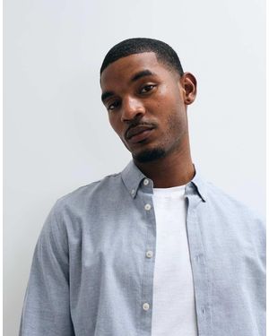 Threadbare Camisa Oxford Clásica En Claro - Azul