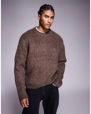 ADPT Fluffy Knit Jumper - Brown