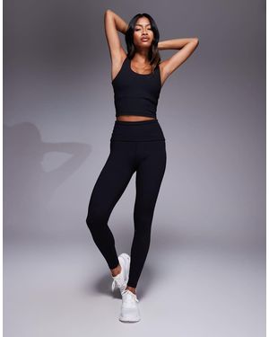 4505 Yoga Fold Over Waist leggings - Blue